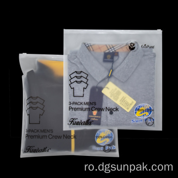 pungi de plastic reciclate personalizate cu fermoar cu logo